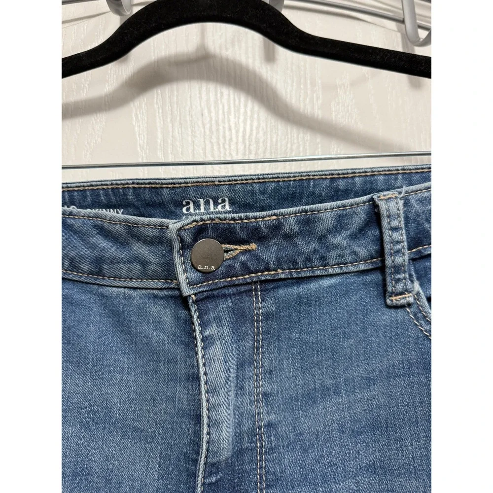 ana a new approach‎ womens skinny jeans size 16 blue wash stretch denim